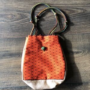 Orange and Tan Tote Bag